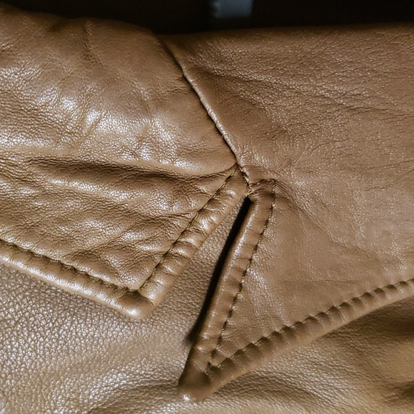 Soft Italian vintage nappa leather jacket with one button. - Picture 12 of 12